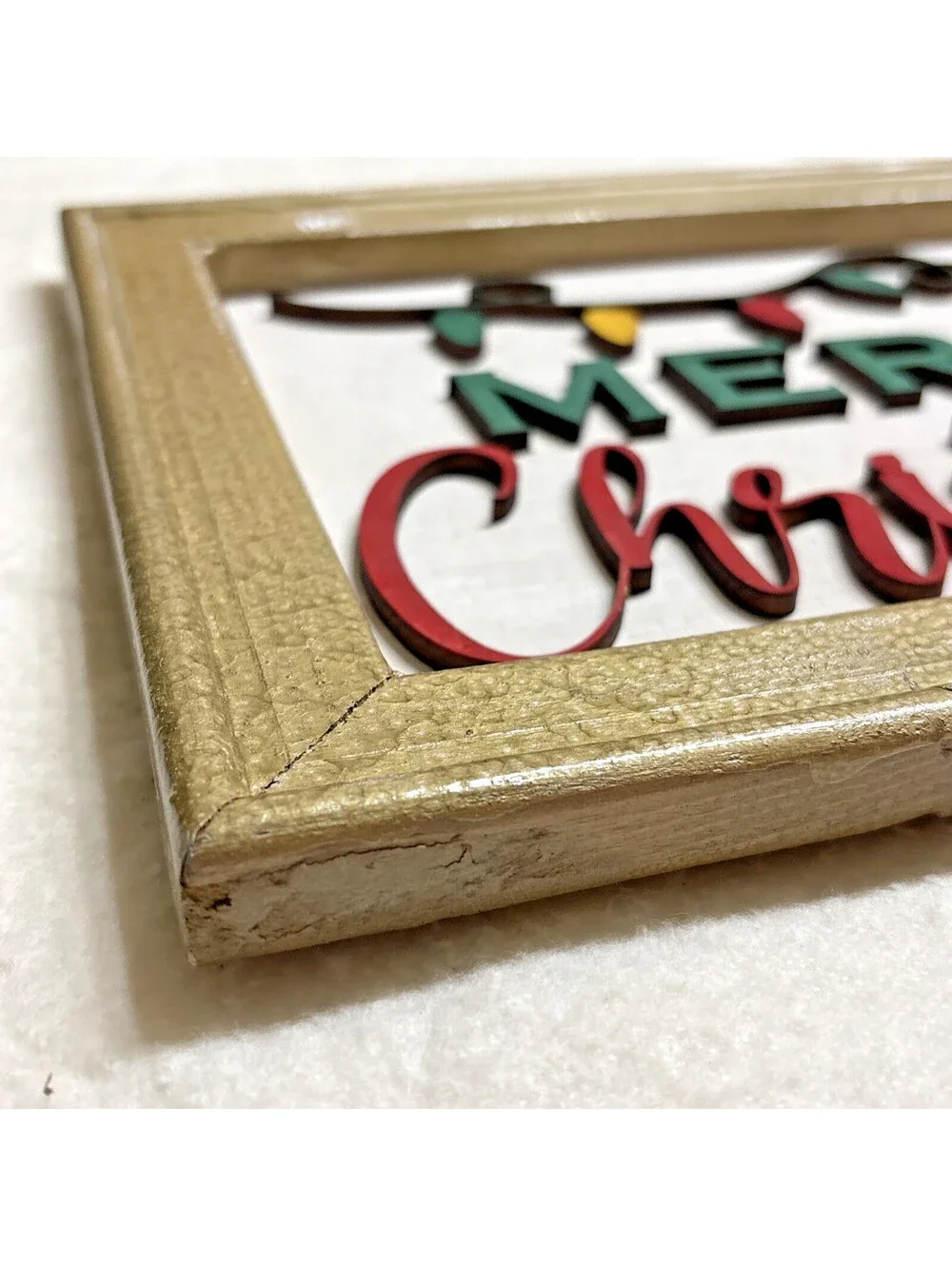 Merry Christmas Wood Sign Handmade Rustic Farmhouse Holiday Decor 12x9x1